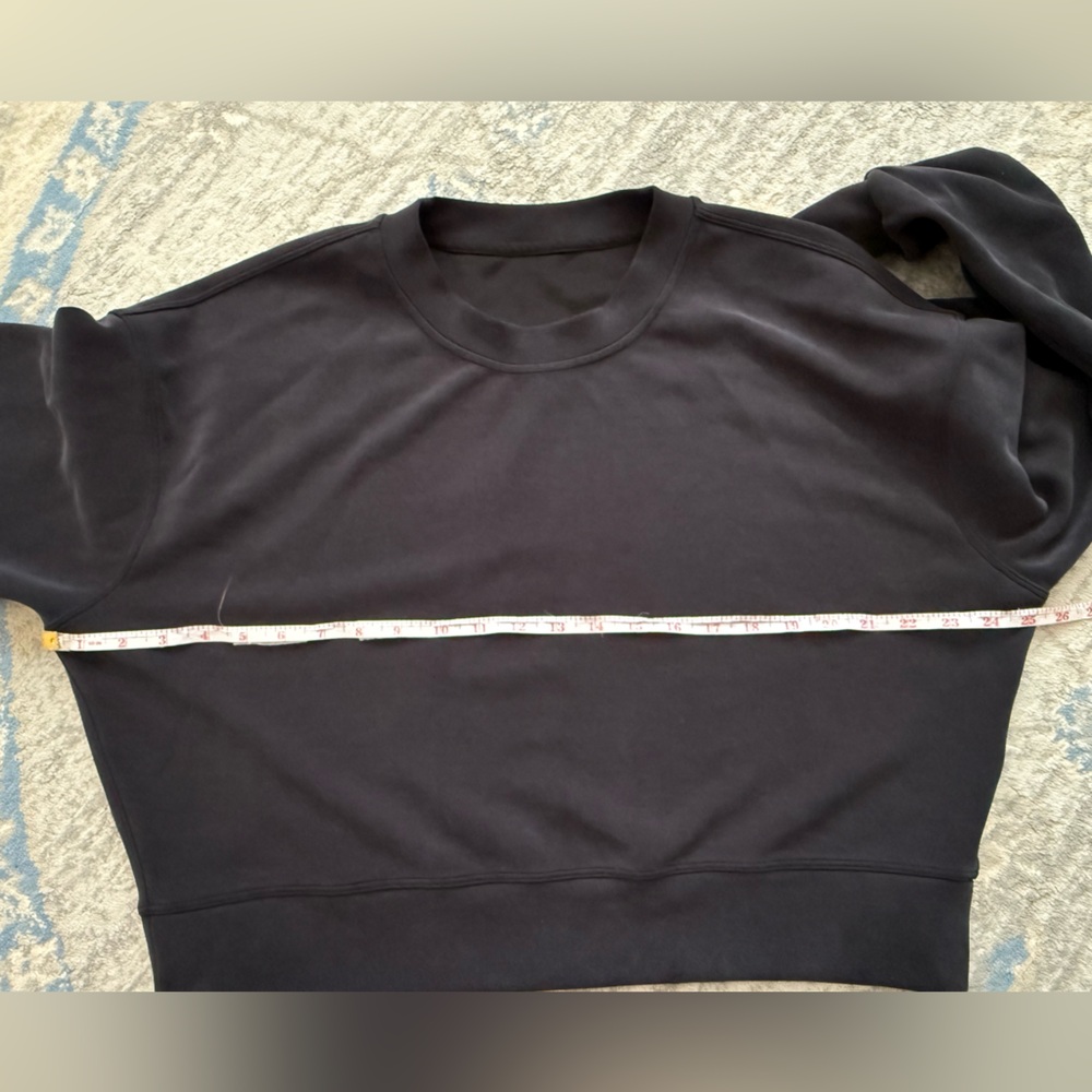 Lululemon Perfectly Oversized Cropped Crew *Softstreme Black - Picture 8 of 9